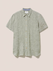 Pembroke Linen Short Sleeve Shirt - Khaki