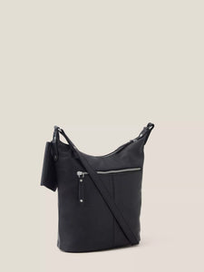 Fern Leather Crossbody Bag - Black