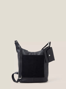 Fern Leather Crossbody Bag - Black