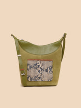 Load image into Gallery viewer, Fleur Suede Crossbody - Green Print
