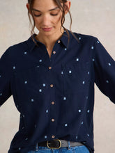 Load image into Gallery viewer, Sophie Organic Cotton Shirt - Navy
