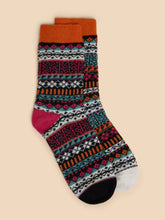 Load image into Gallery viewer, Fairisle Pop Wool Blend Socks
