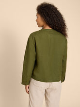 Load image into Gallery viewer, Adele Linen Jacket - Dark Green
