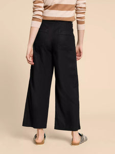Harper Linen Blend Trouser - Black