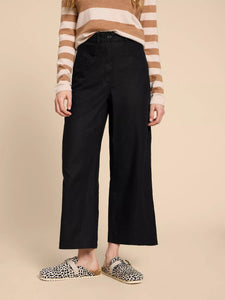 Harper Linen Blend Trouser - Black