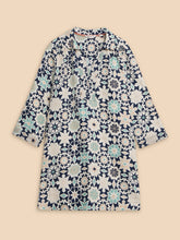 Load image into Gallery viewer, Blaire Linen Tunic - Navy Print
