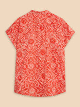 Load image into Gallery viewer, Ellie Cotton Shirt - Orange Print
