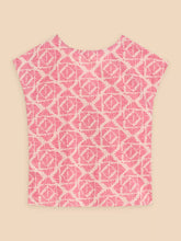 Load image into Gallery viewer, Rae Cotton Top - Pink Print
