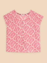 Load image into Gallery viewer, Rae Cotton Top - Pink Print

