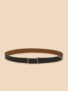 Reversible Leather Belt - Black