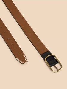 Reversible Leather Belt - Black