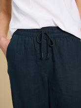 Load image into Gallery viewer, Belle Linen Blend Wide Trouser - Navy
