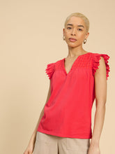 Load image into Gallery viewer, Tessa Frill Top - Orange
