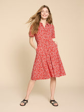 Load image into Gallery viewer, Ria Jersey Shirt Dress - Red Print
