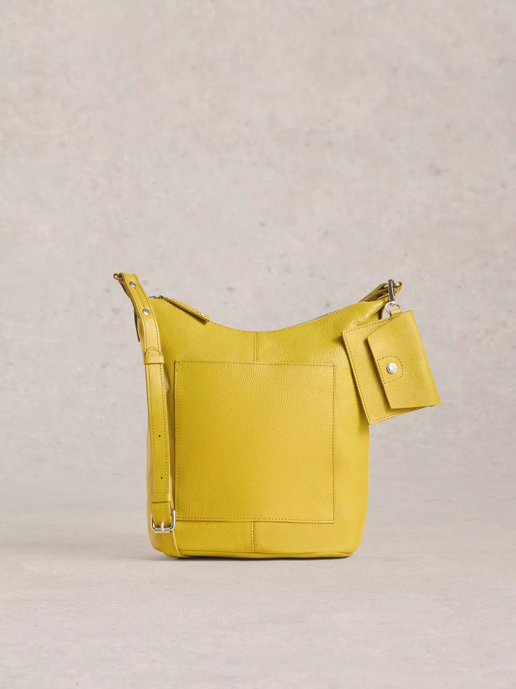 Fern Leather Crossbody - Chartreuse