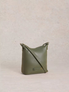Mini Fern Leather Crossbody - Khaki