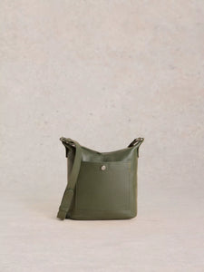 Mini Fern Leather Crossbody - Khaki