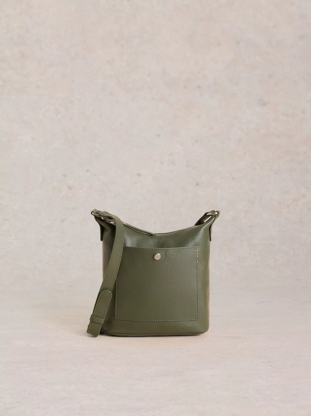 Mini Fern Leather Crossbody - Khaki