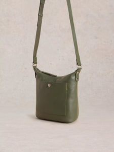 Mini Fern Leather Crossbody - Khaki