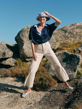 Load image into Gallery viewer, Tia Wide Leg Crop Jean - Natural
