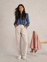 Load image into Gallery viewer, Rowena Linen Trouser - Light Natural
