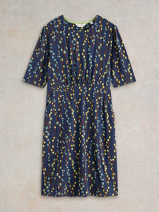 Olivia Jersey Dress - Navy Print