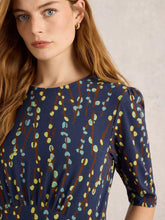 Load image into Gallery viewer, Olivia Jersey Dress - Navy Print
