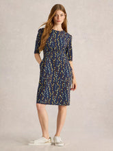 Load image into Gallery viewer, Olivia Jersey Dress - Navy Print
