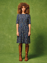 Load image into Gallery viewer, Olivia Jersey Dress - Navy Print
