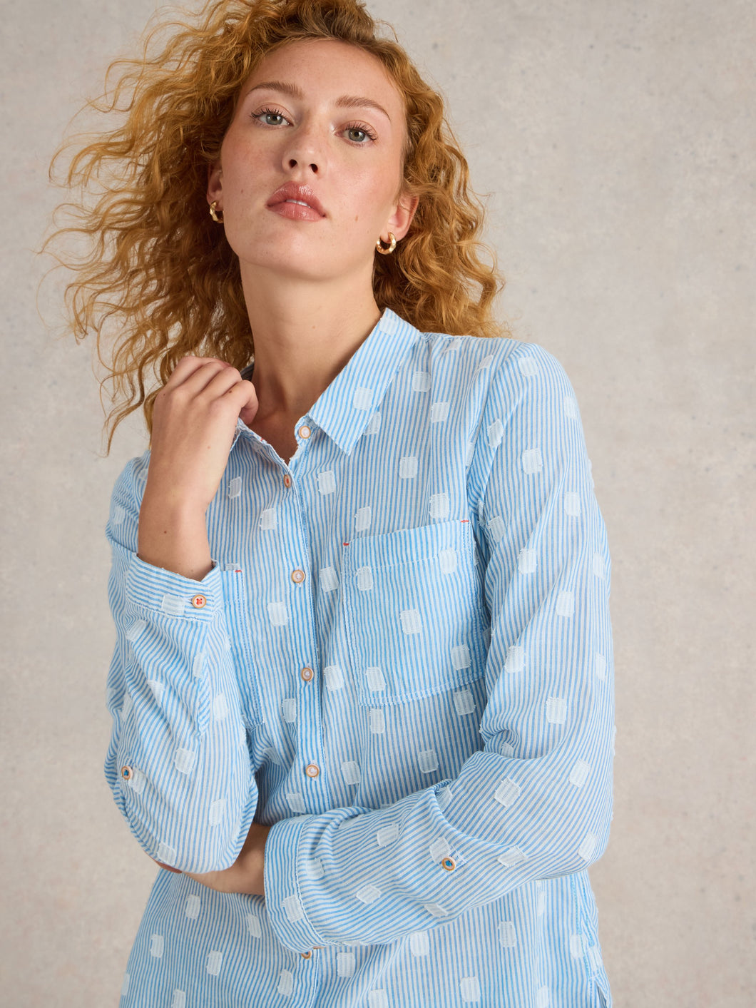 Sophie Organic Cotton Shirt - Blue