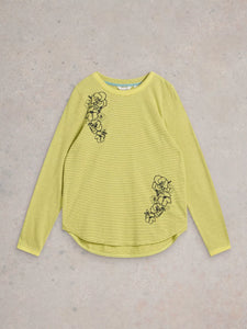 Clara Long Sleeve Embroidered Top