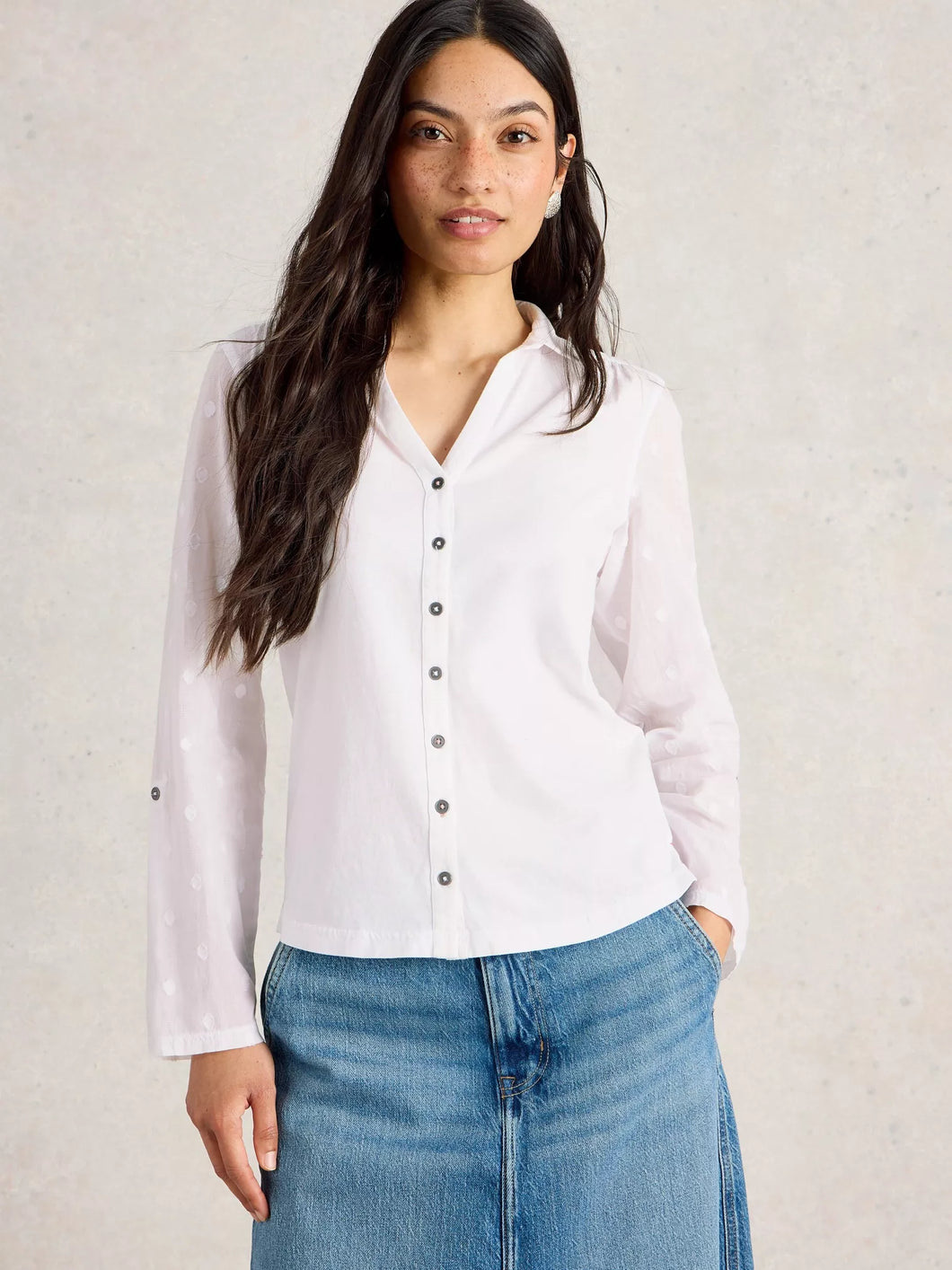 Annie Jersey Shirt - Pale Ivory