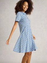 Load image into Gallery viewer, Ria Jersey Shirt Dress - Blue Print
