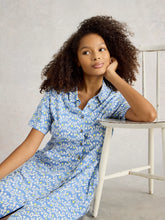 Load image into Gallery viewer, Ria Jersey Shirt Dress - Blue Print

