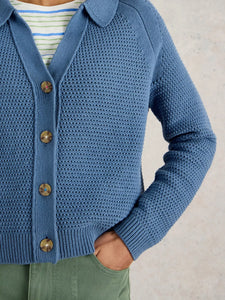Chaterly Cotton Cardigan - Blue