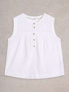 Isla Cotton Top - Brilliant White