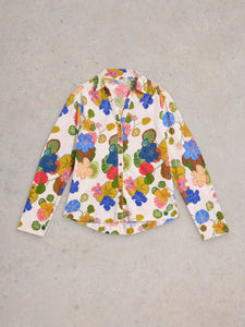 Annie Jersey Shirt - Ivory Print