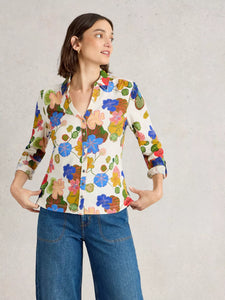 Annie Jersey Shirt - Ivory Print
