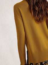 Load image into Gallery viewer, Olive Crewneck Cotton Jumper - Chartreuse
