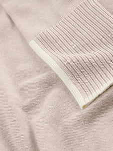 Olive Cotton Blend Jumper - Light Natural