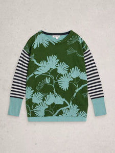 Olive Printed Jumper