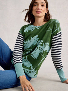 Olive Printed Jumper