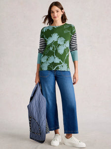 Olive Printed Jumper