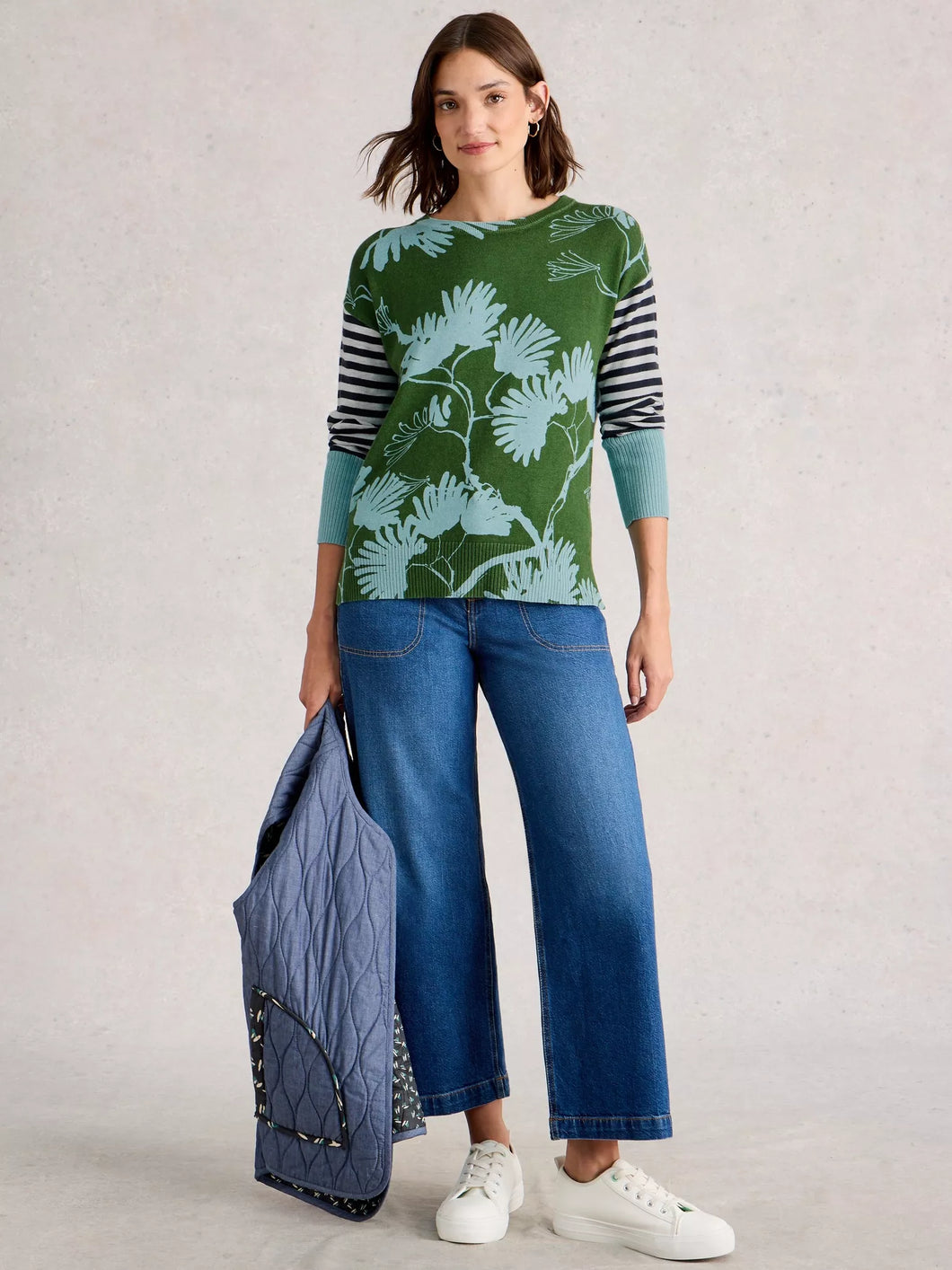 Olive Printed Jumper