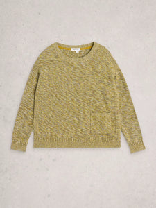Victoria Cotton Jumper - Chartreuse Knit