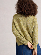 Load image into Gallery viewer, Victoria Cotton Jumper - Chartreuse Knit

