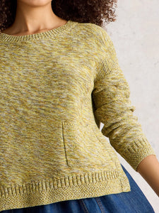 Victoria Cotton Jumper - Chartreuse Knit