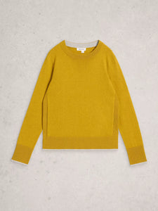 Katie Cotton/Merino Wool Blend Jumper - Chartreuse