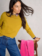 Load image into Gallery viewer, Katie Cotton/Merino Wool Blend Jumper - Chartreuse
