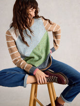 Load image into Gallery viewer, Talia Crew Neck Jumper - Green Multi
